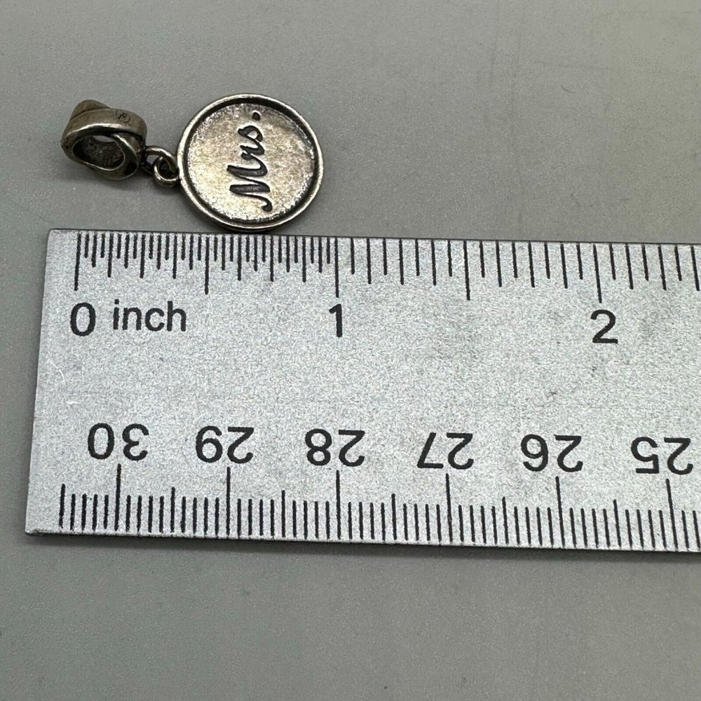 "Mrs" Bridal Charm 925 Sterling Silver Dangle Wedding Gift 1 in - Picture 9 of 10